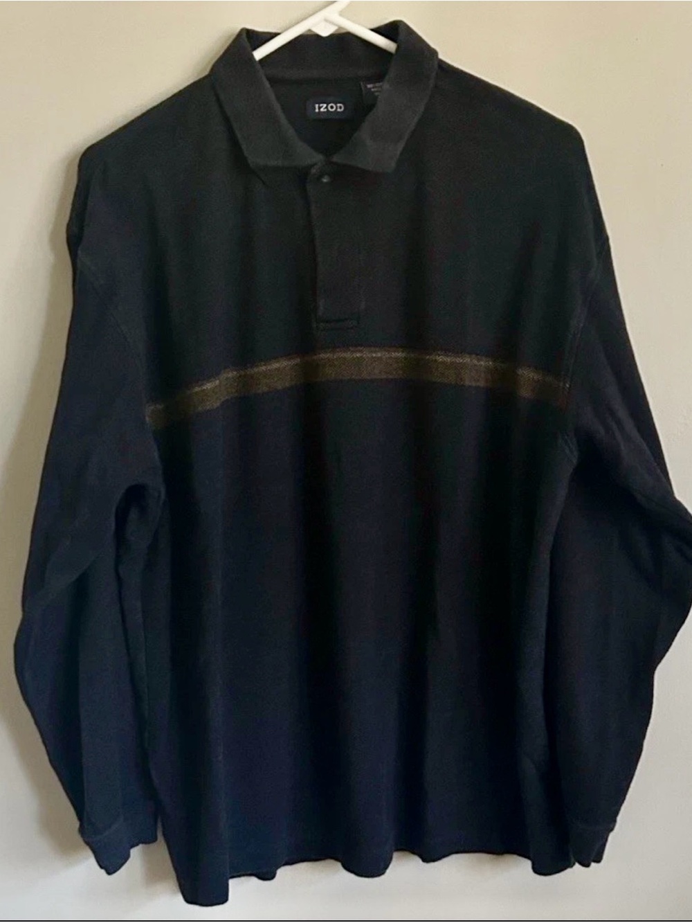 Izod Men's Crewneck Sweater - Black/Navy